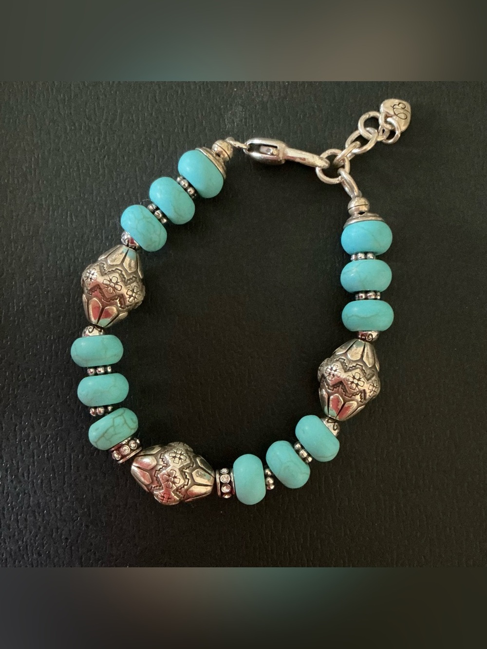 Brighton Southwestern-style chunky turquoise bracelet